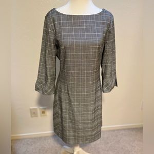 Gray Plaid Business Dress